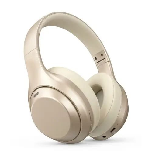 Uenjoy UHP9 Wireless Bluetooth Headphones - Champagne Gold | ANC Active Noise Cancelling, V5.4, 70H Playtime, Over-Ear Headset with Mic + Premium Box